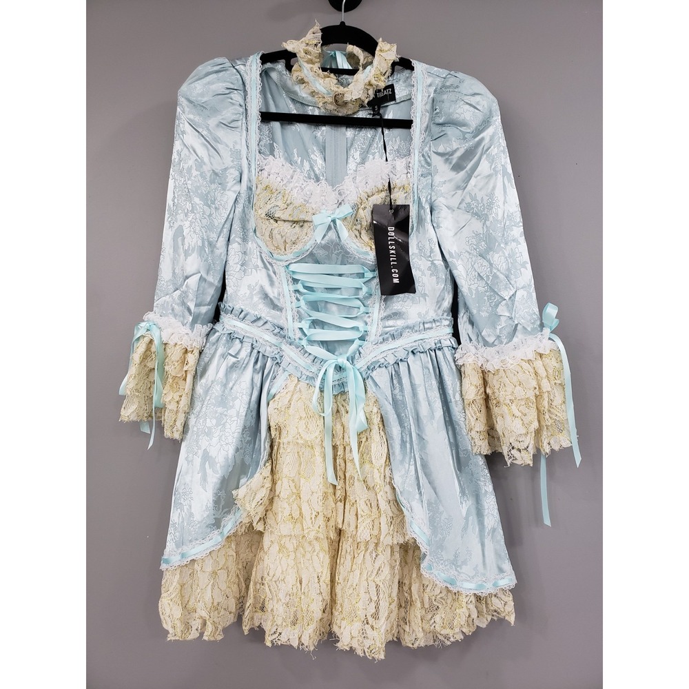 Dolls Kill They'll Eat Cake Blue Trickz N Treatz Marie Antoinette Lace Costume